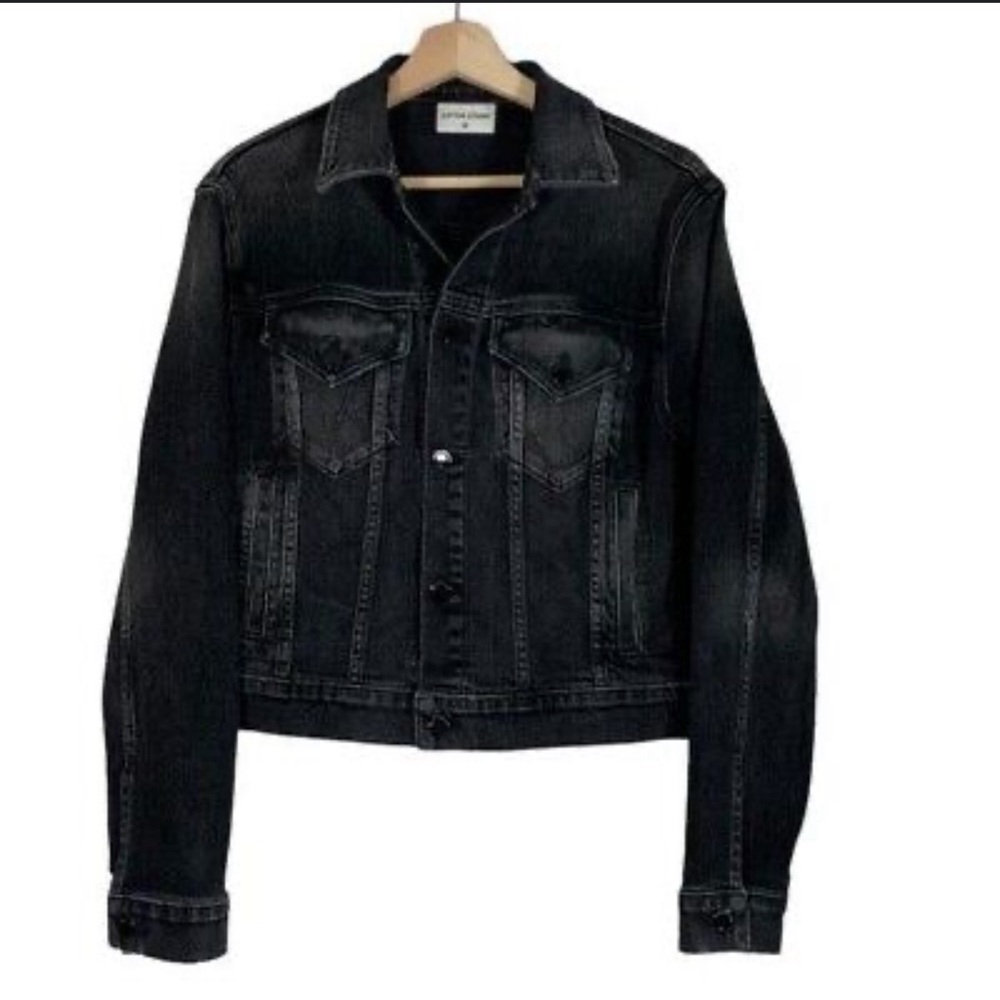 Cotton Citizen M Distressed Black Denim Jacket … worn just twice!